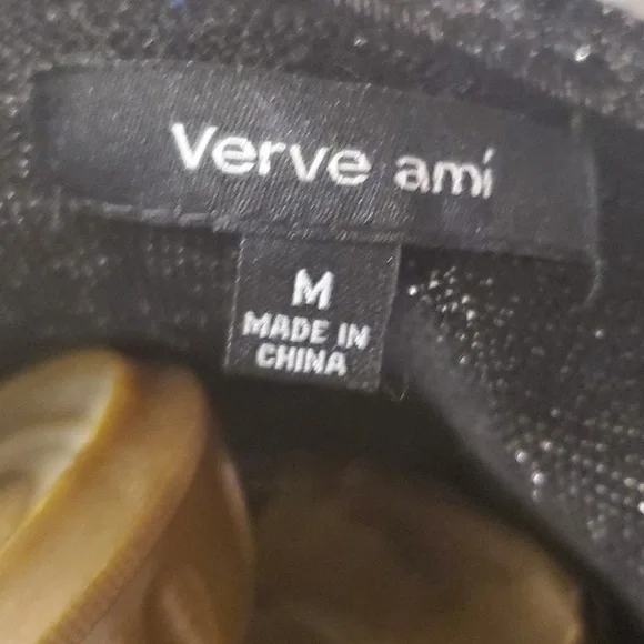 Reg $68 Verve Ami women's metallic sparkle sheer Sweater size M - Picture 7 of 7